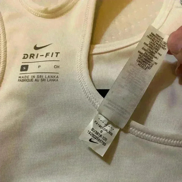 NWT Nike Women’s Rebel Swoosh JDI Dri-Fit Medium Support Sports Bra White Size S - Picture 7 of 7
